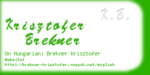 krisztofer brekner business card